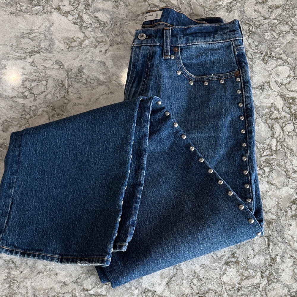 Abercrombie studded detail denim